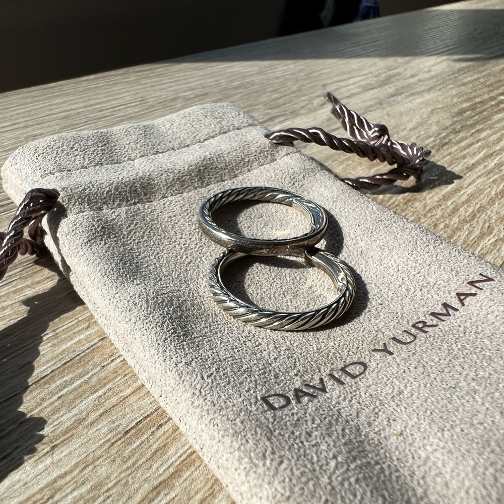 DAVID YURMAN CABLE RING WILL SELL AS SET!!! (has been sized) fits 6/6.5